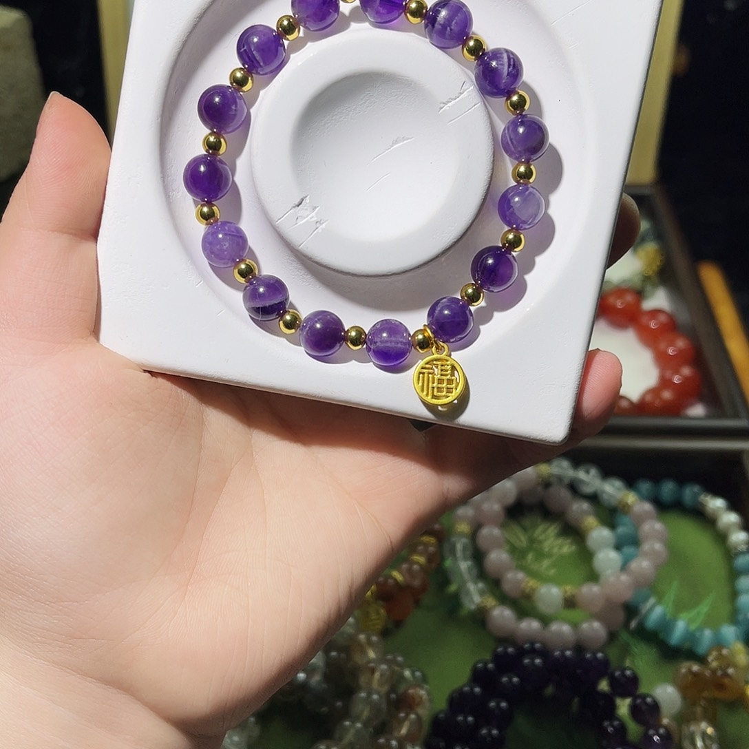 非金属梦幻紫手串饰品