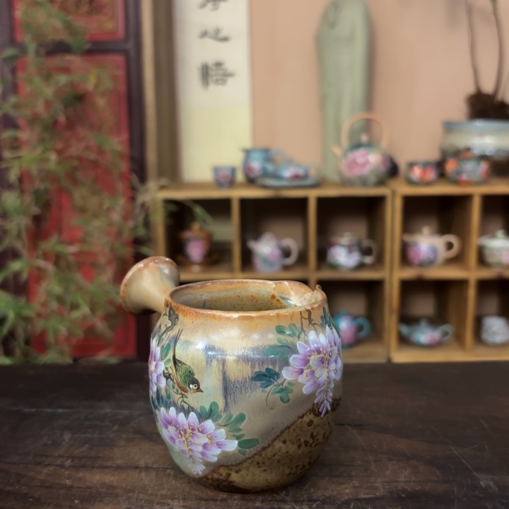 柴烧纯手工手绘陶瓷