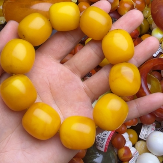琥珀未镶嵌手链蜜蜡