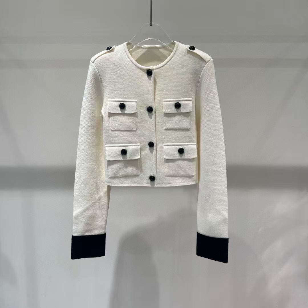 艾家秋季新款圆领开衫短外套40911872