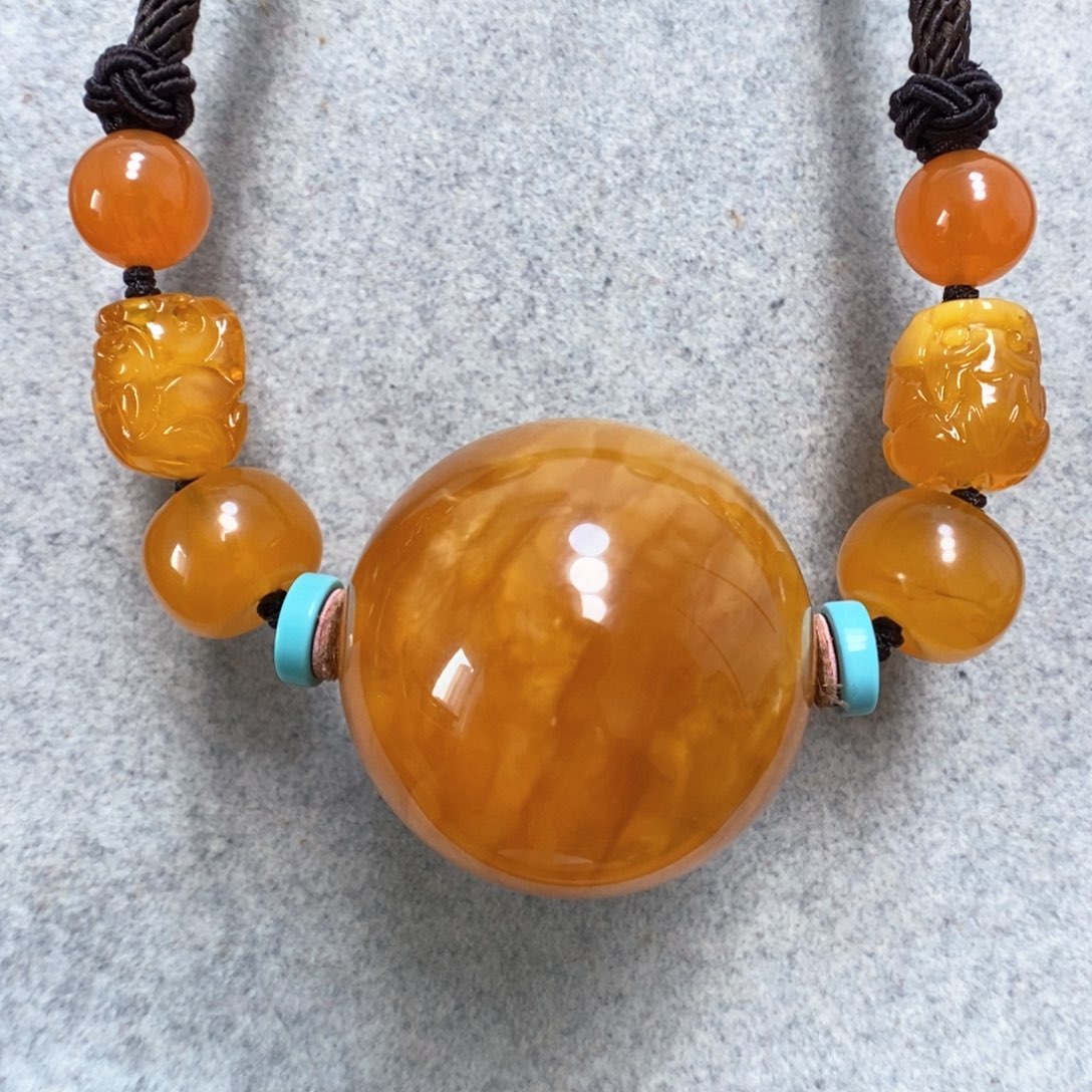 蜜蜡颈饰未镶嵌蜜蜡