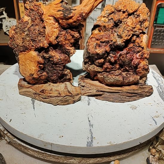 奉***]泥塑13北沉香琥珀木天然造型山水摆件，