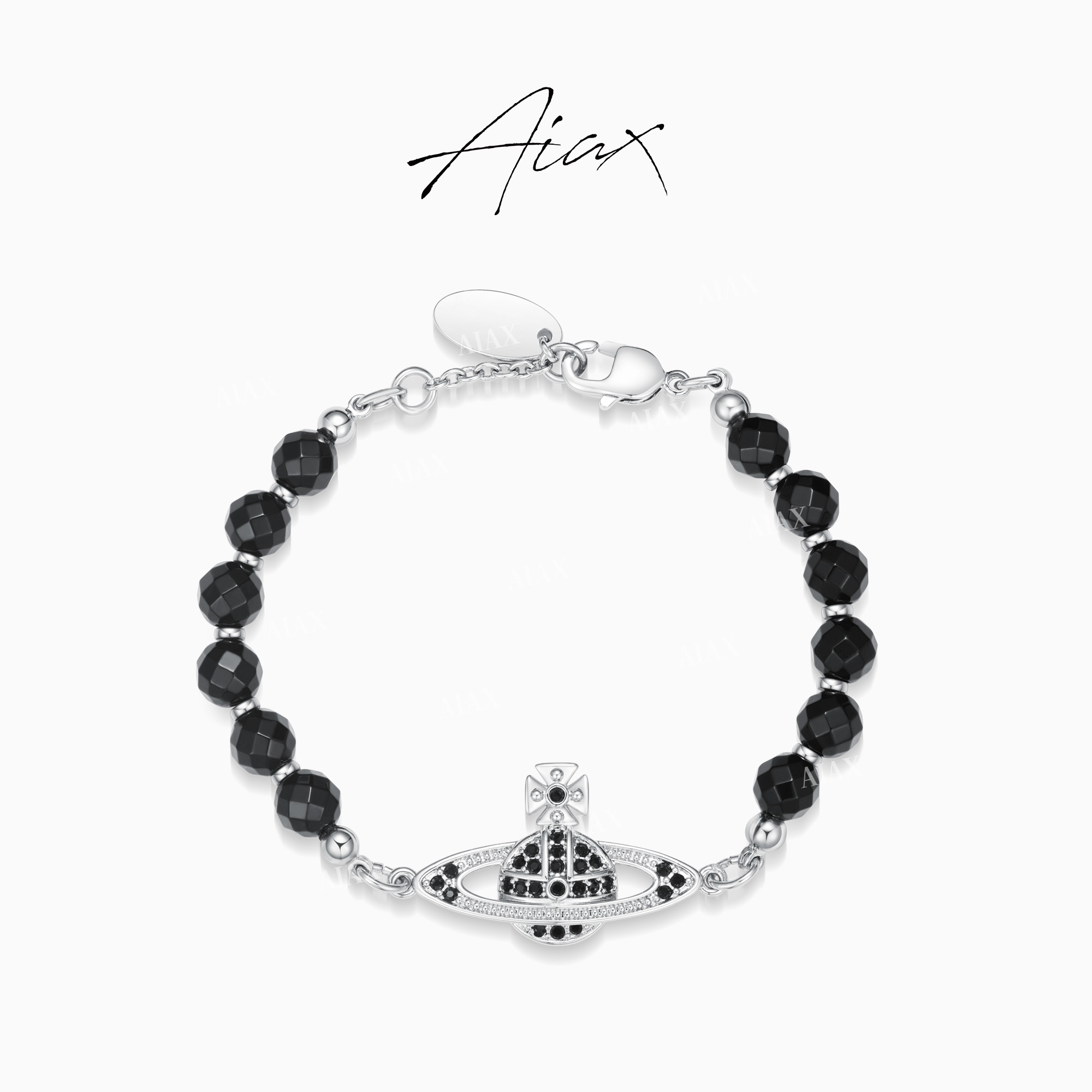 AIAX【土星】双十一小众轻奢简约高级感土星黑色手链TSS6527