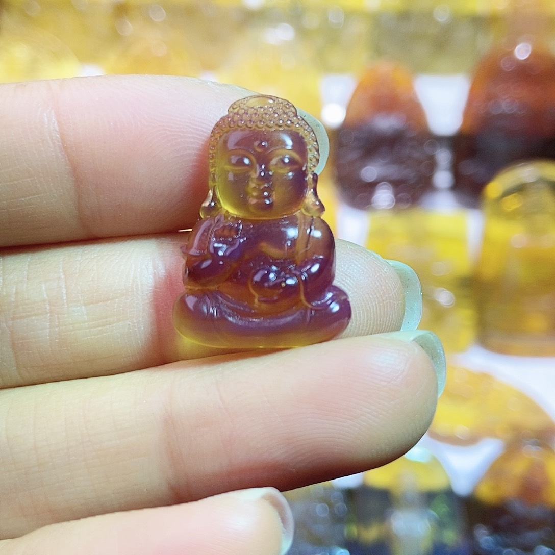 琥珀颈饰未镶嵌佛92号