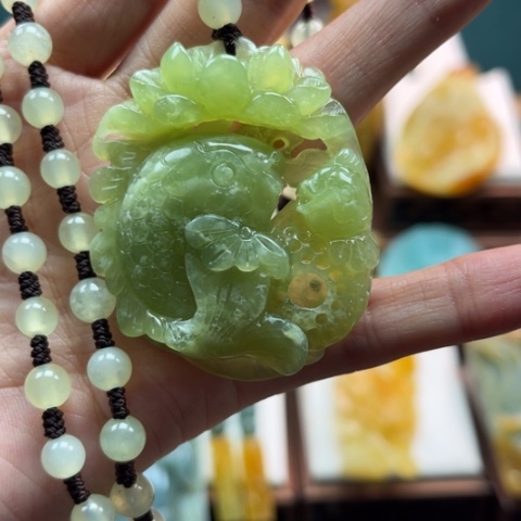 岫玉挂件未镶嵌微***你挂件