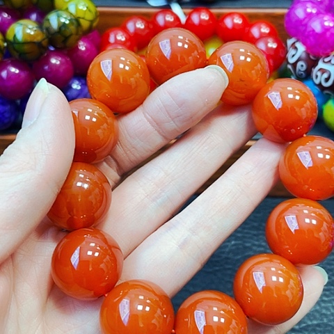 玛瑙/玉髓手链未镶嵌太岁肉灵芝20