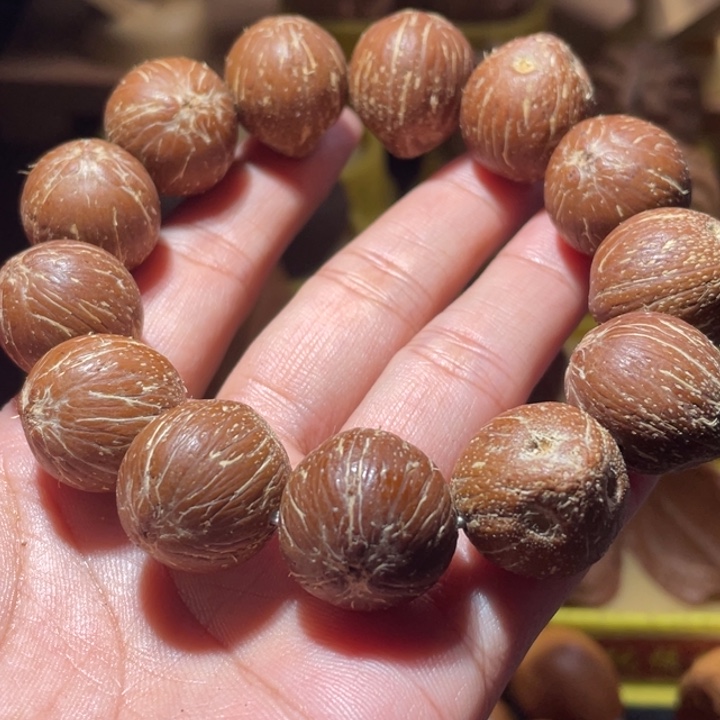 幸***哥桃核把件紫金鼠手串55