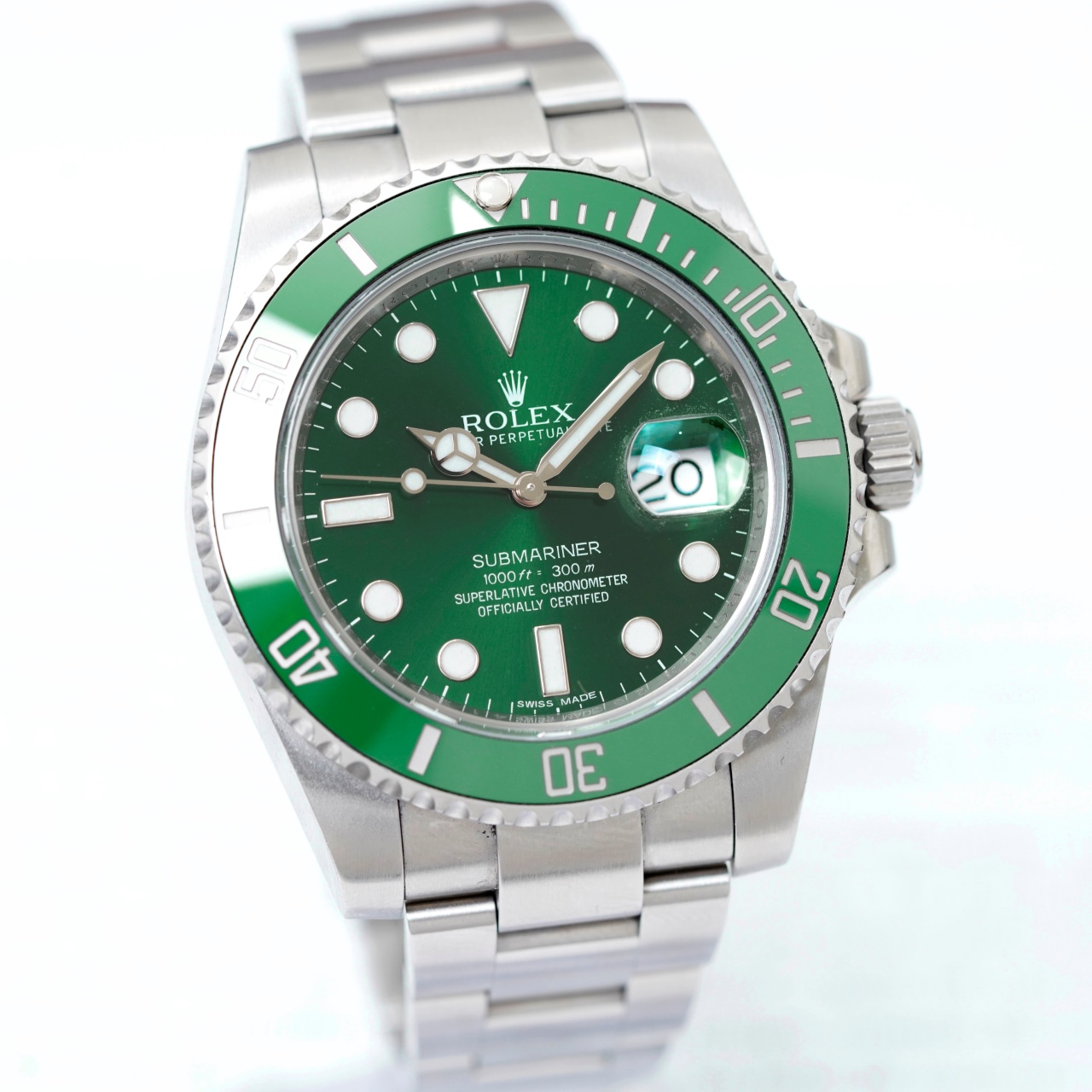 95新 Rolex/劳力士 18年潜航者系列116610绿水鬼男士经典机械腕表