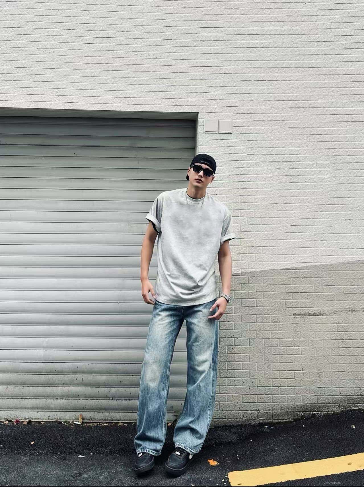 2号情侣夏季半袖透气百搭户外休闲宽松修身