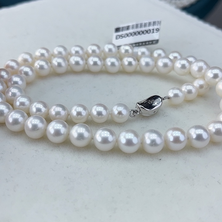淡水珍珠颈饰银S925镶嵌➕7.8高品冷白