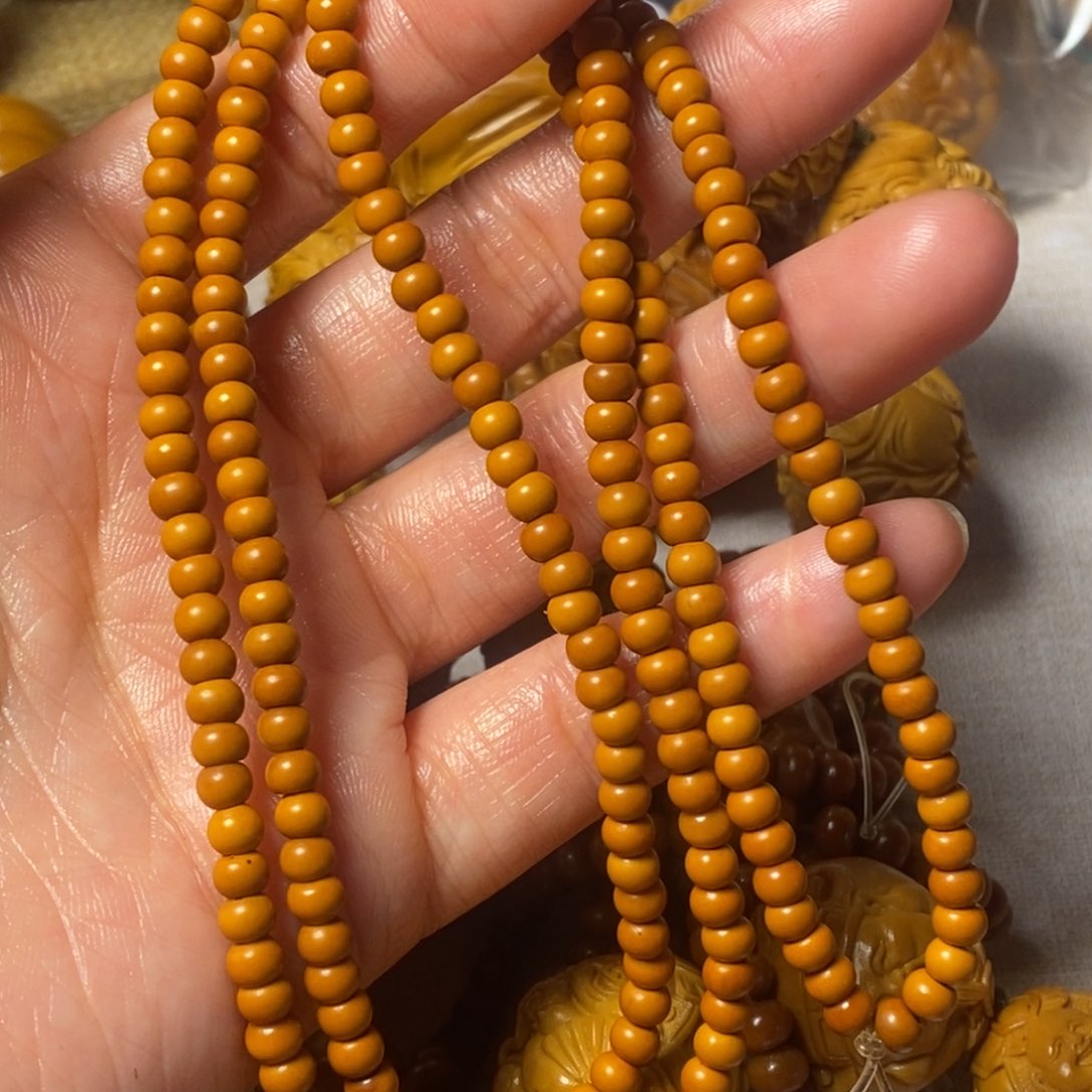 橄榄核手串/手链核尖光珠