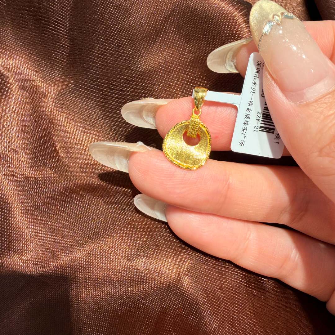 JQ 5G意式平安扣吊坠 足金999（不含链）
