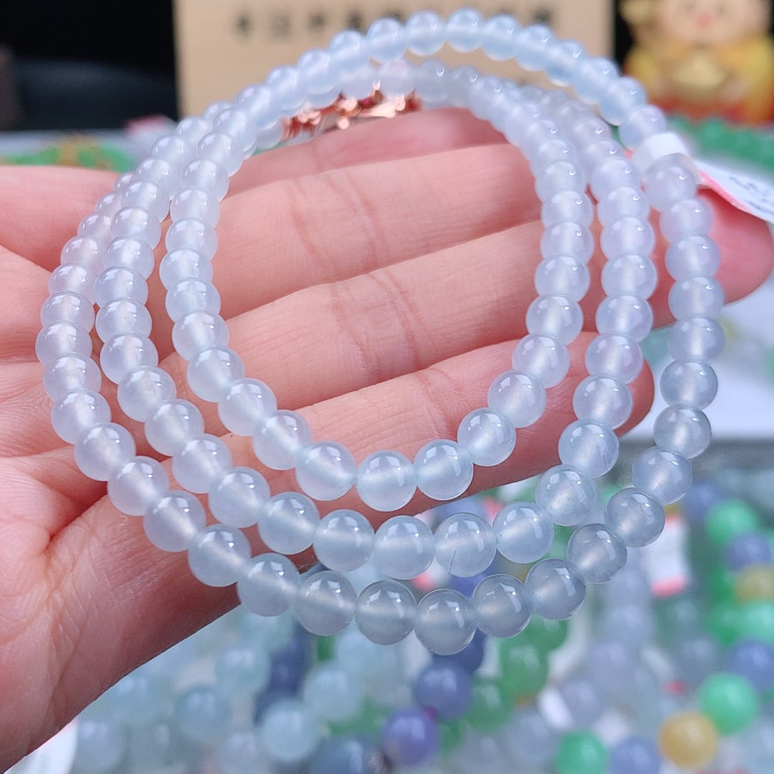 翡翠手链未镶嵌卡5mm
