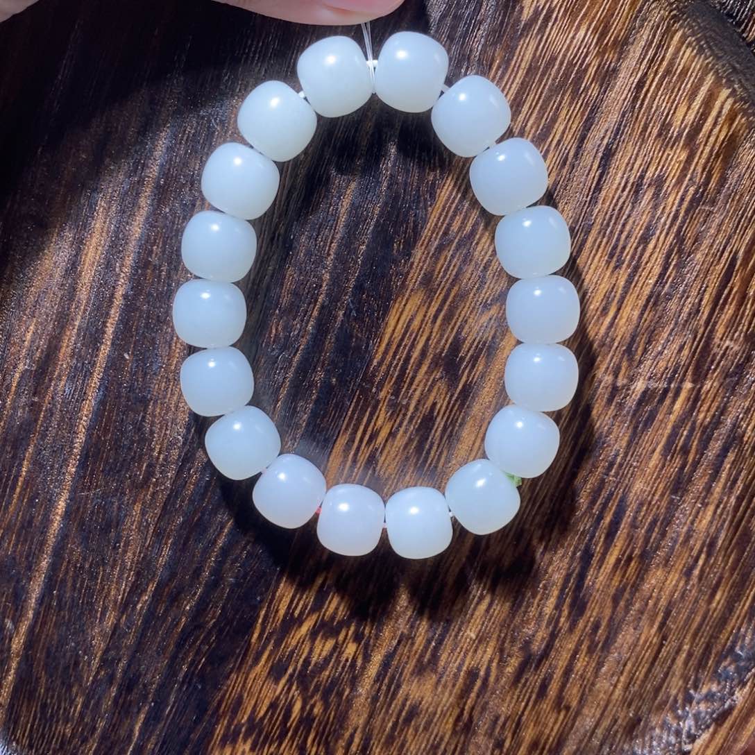 和田玉手串未镶嵌12m老型