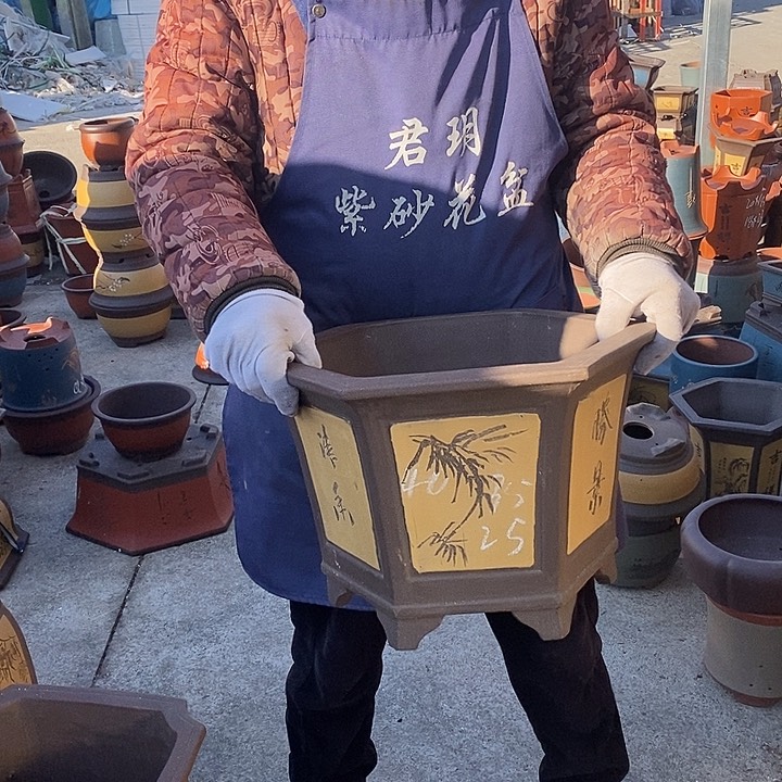 紫砂花盆紫砂花盆