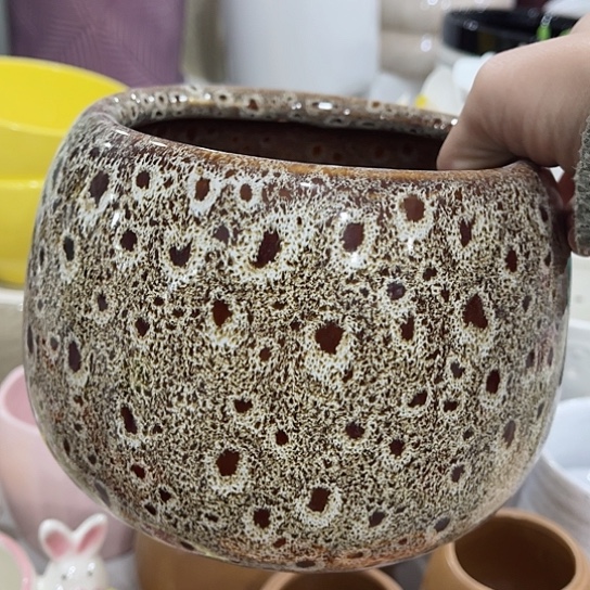 多肉绿植陶瓷花盆9.9包邮，有孔，微瑕