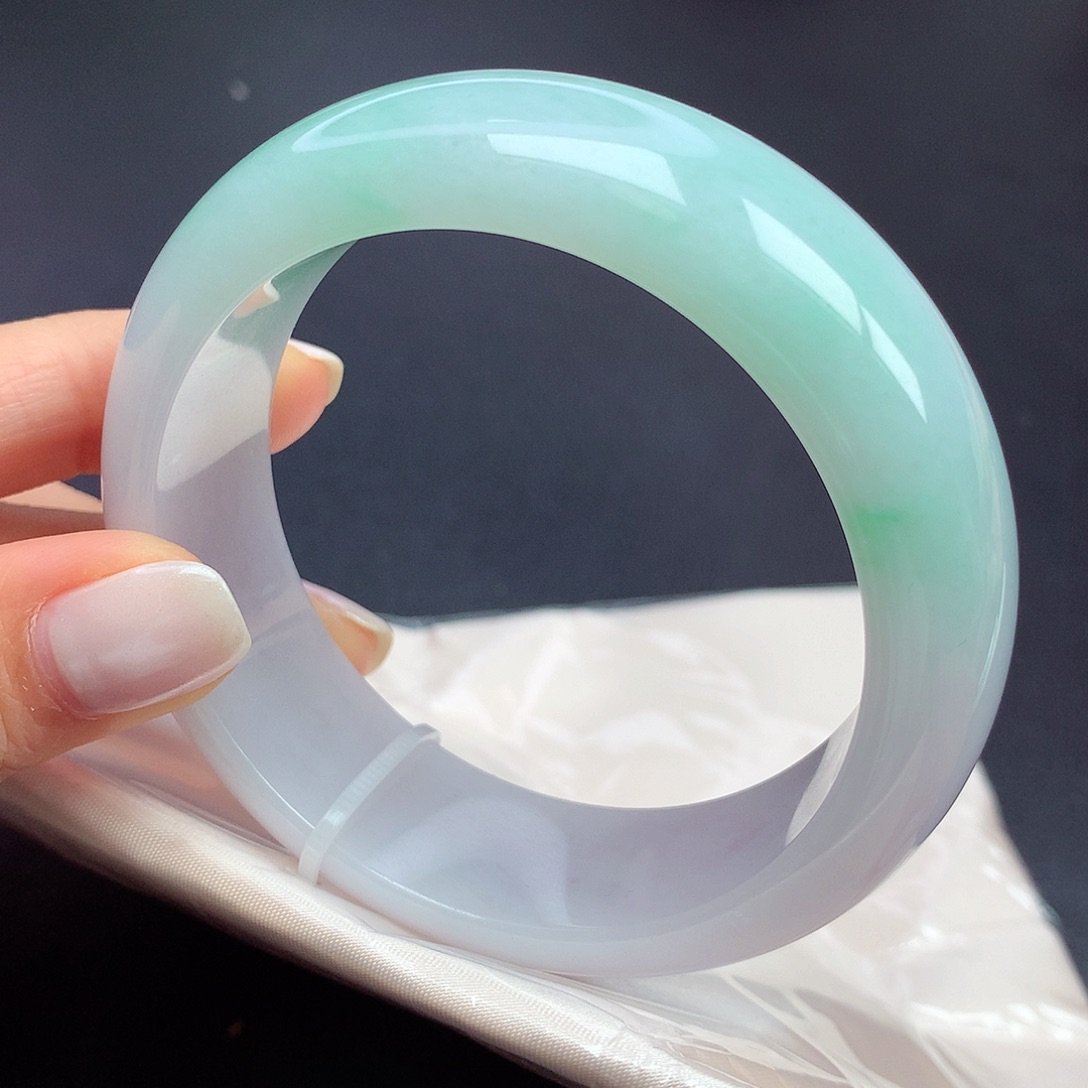 翡翠未镶嵌手镯58-59圈口