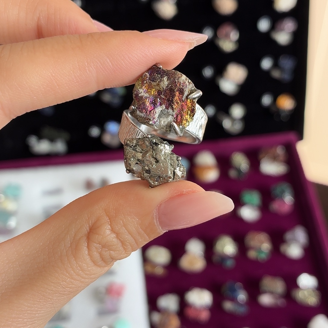 大理石铜合金戒指