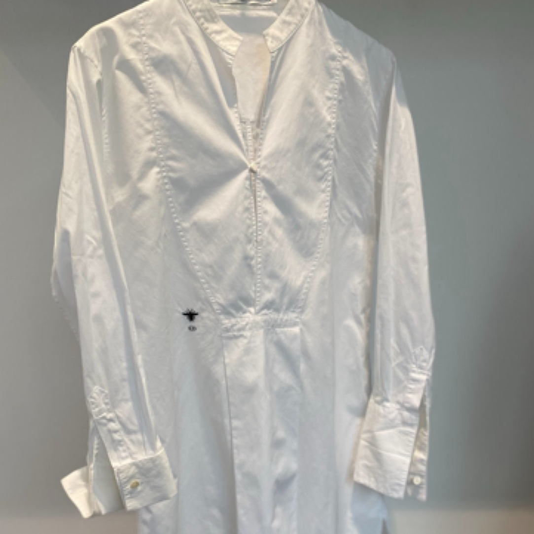 99新 DIOR/迪奥 Dior迪奥 简约长款衬衫 小蜜蜂衬衫/34码/A02355