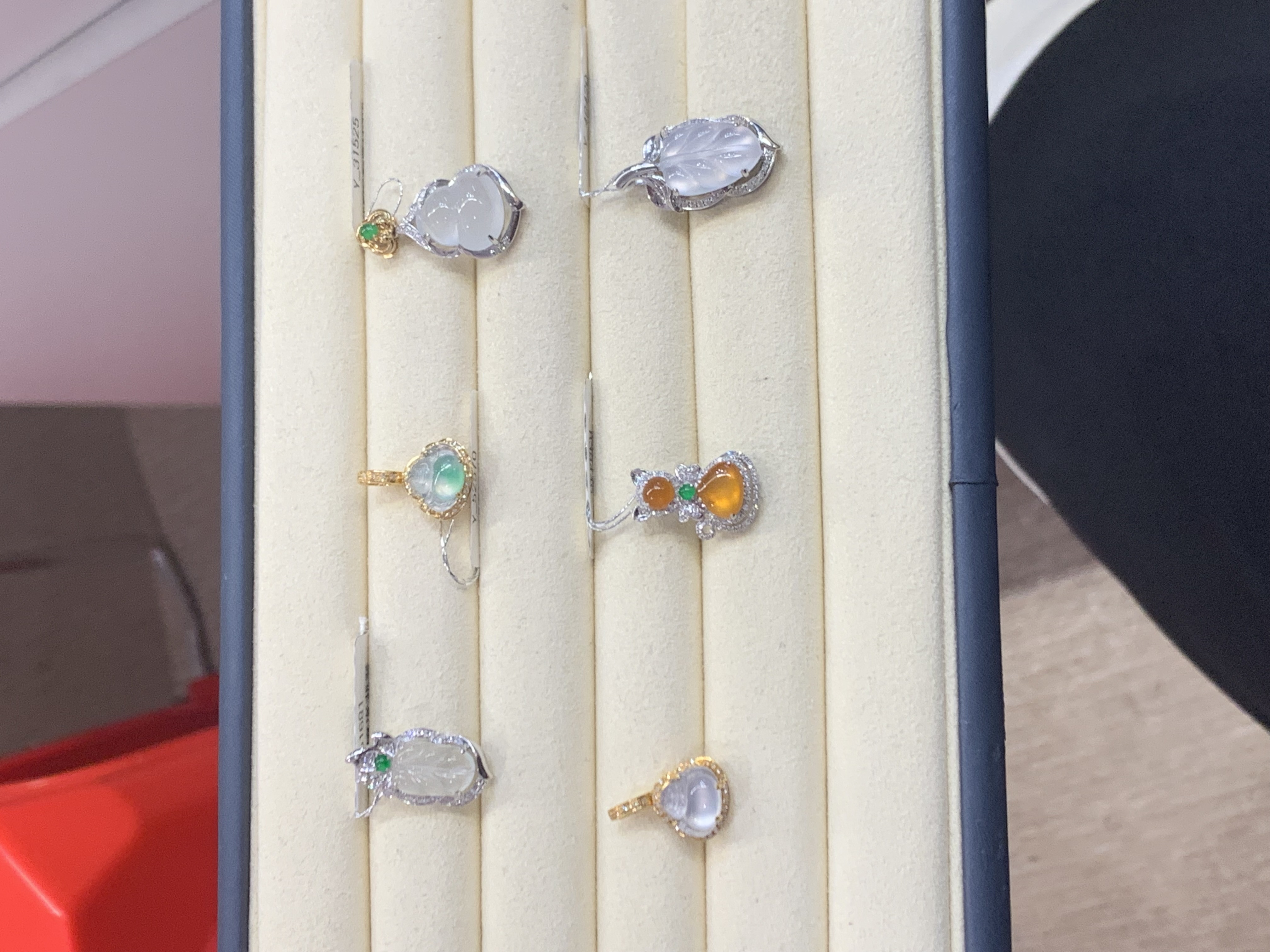 【彩虹盘】翡翠吊坠-18K金镶嵌-多样性发其一JY005|CXQ21