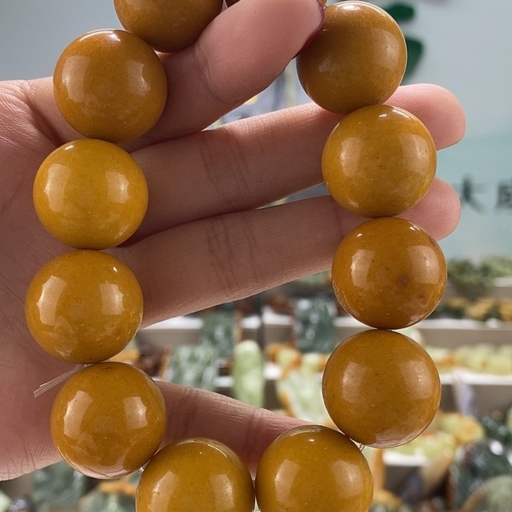 蛇纹石玉手链未镶嵌2.0多样性随机发一串