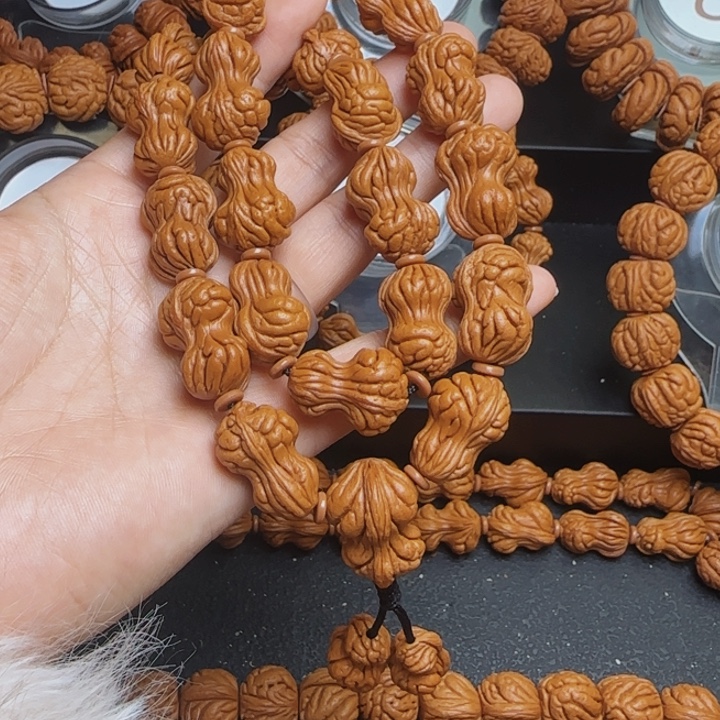 桃核手串龙纹桃核