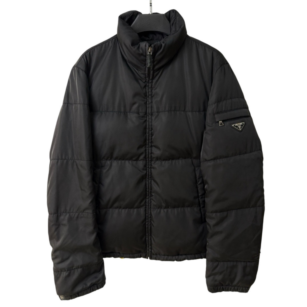 99新 Prada/普拉达 侧边铁三角标羽绒服/46码/255217