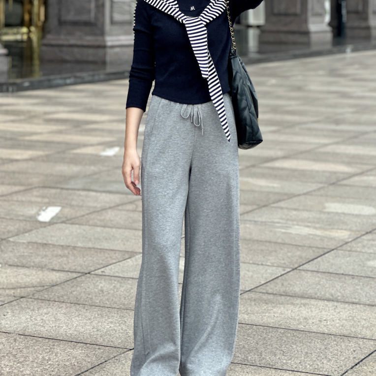 时髦阔腿休闲长裤慵懒风女款