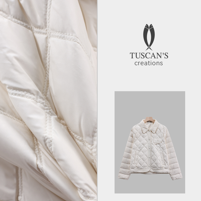 TUSCAN'S CREATIONS经典百搭女士通勤保暖短款羽绒服时代双鱼