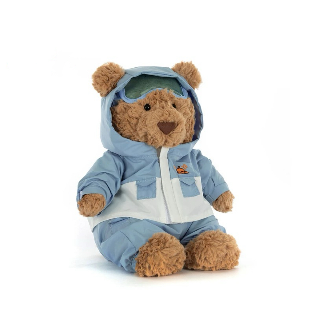 滑雪熊巴塞罗熊滑雪装毛绒玩偶陪伴安抚小熊玩具送礼