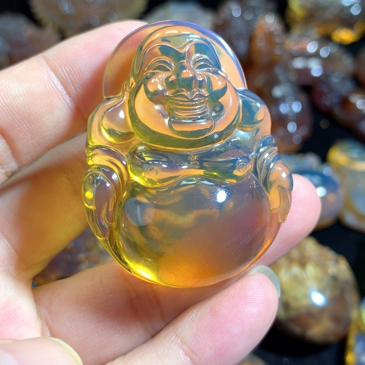 琥珀颈饰未镶嵌佛公