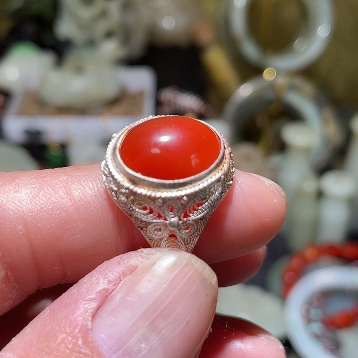 刘***茗玛瑙/玉髓合金颈饰挂件