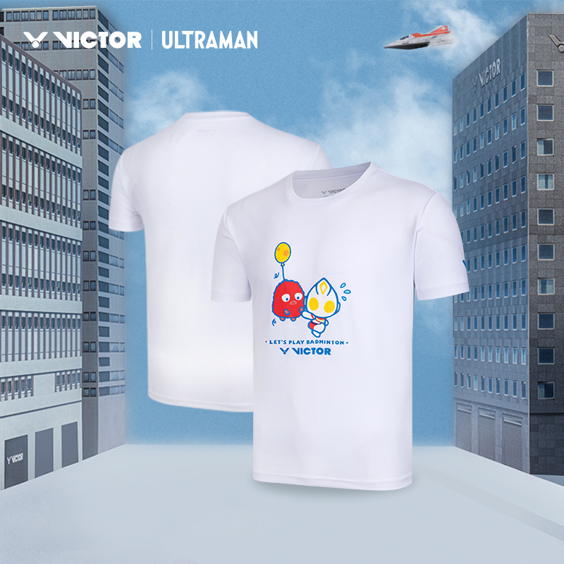 VICTOR威克多胜利羽毛球服奥特曼联名系列运动短袖T-503UTM运动服