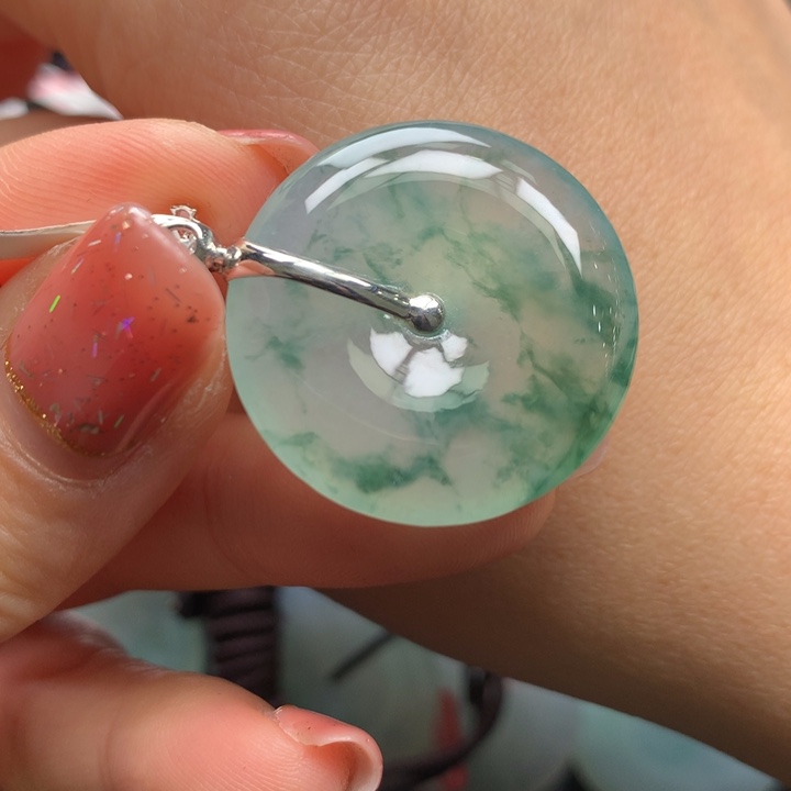 翡翠颈饰18K金镶嵌翡翠饰品27.2-5.6