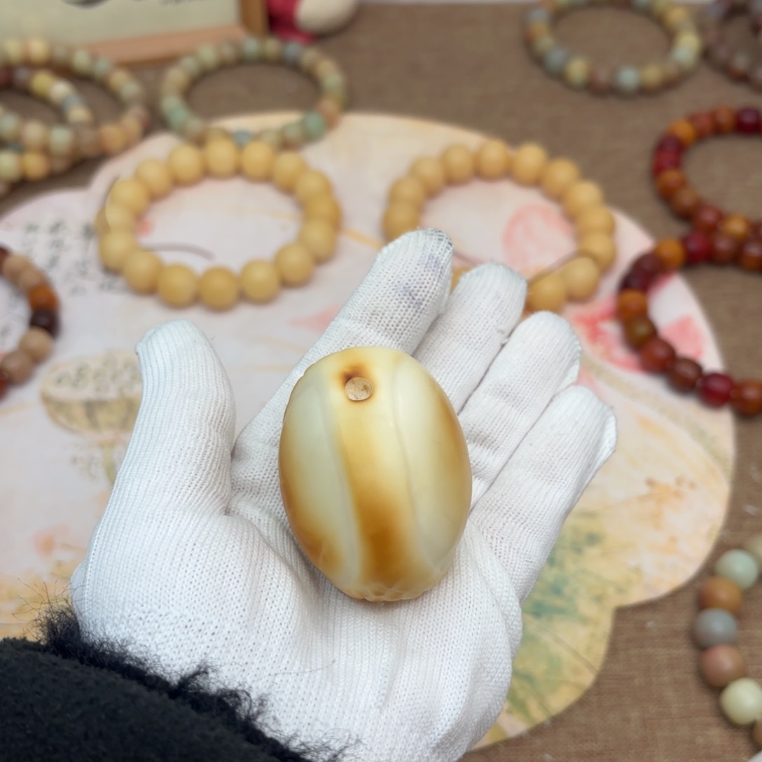 吊坠菩提根/象牙果牙果瑕疵榴莲把件573