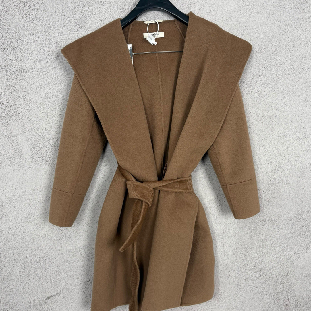 未使用 MaxMara 连帽中长款大衣 38码 YH22143