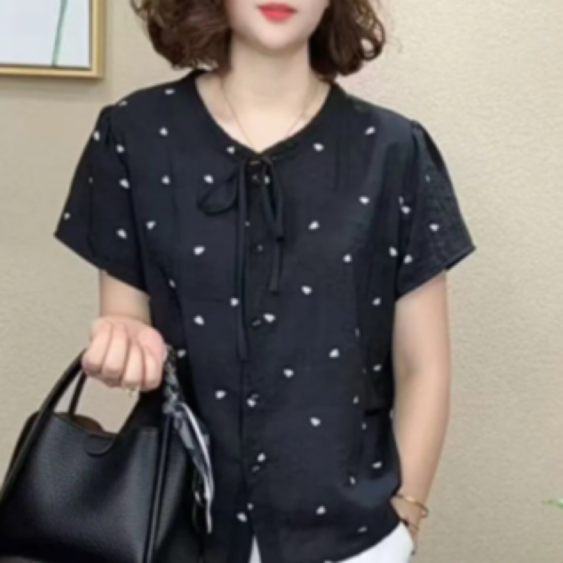 808-（现货）夏季洋气百搭减龄显瘦女气质短袖上档次T恤