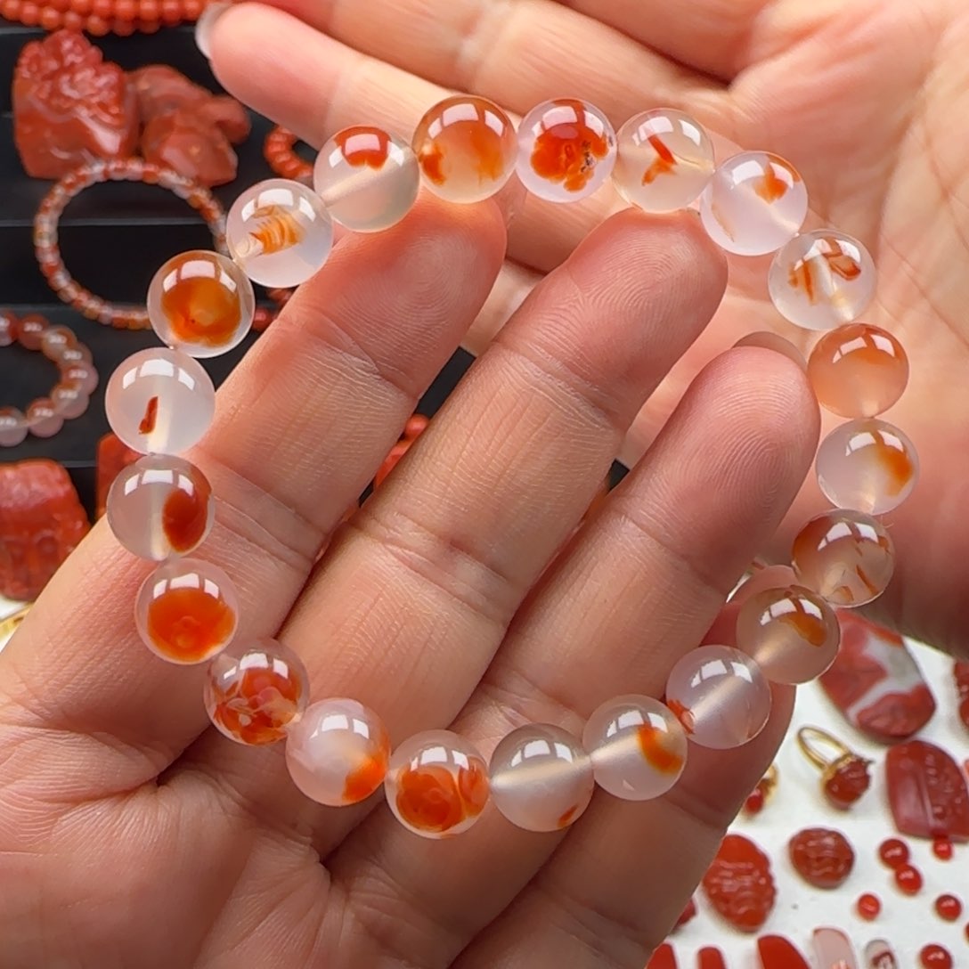 南红玛瑙手串未镶嵌