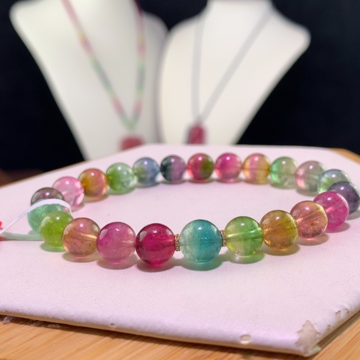 双色碧玺手链未镶嵌