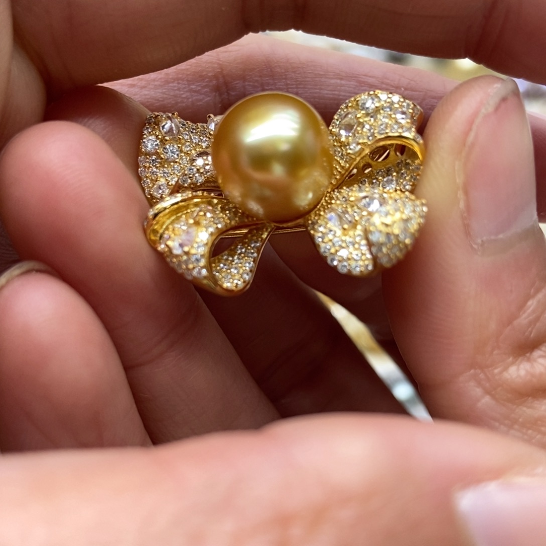 海水珍珠吊坠(不含链)银S925镶嵌