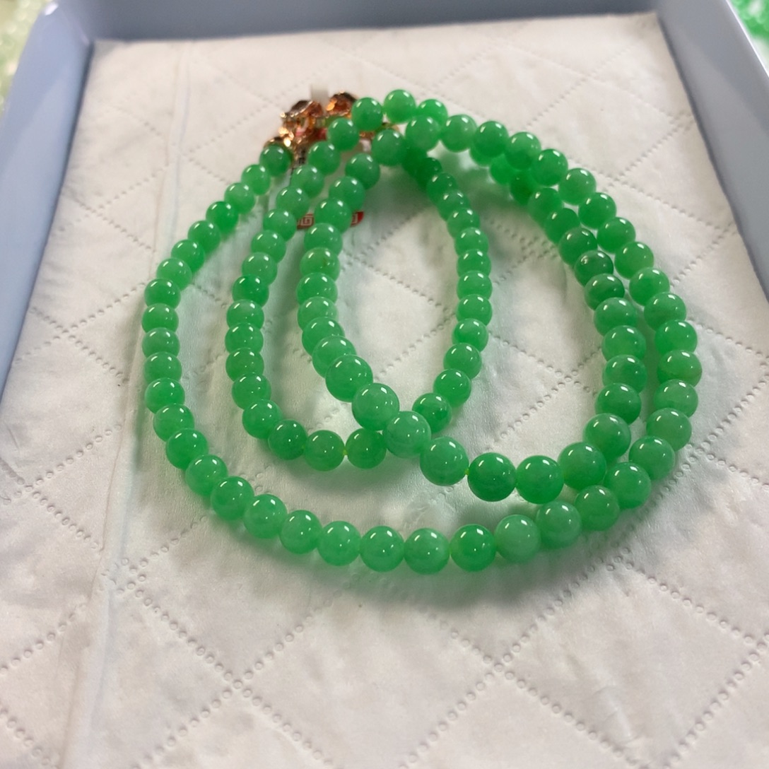 翡翠未镶嵌项圈项链