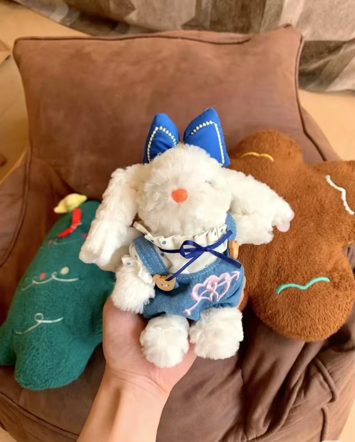 【A49-99】手工DIY可爱垂耳兔钥匙扣挂件包挂毛绒玩具公仔摆件