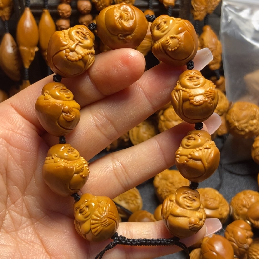【闪购商品】手串/手链橄榄核启**?光面弥勒
