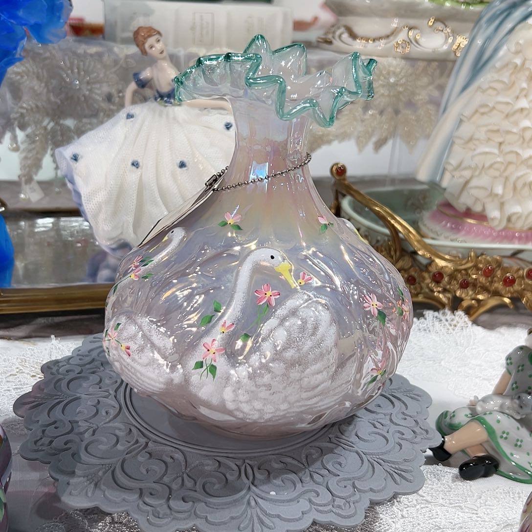 陶瓷0043福利芬顿复刻款琉璃鹅瓶