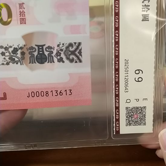 塑料蛇纪念钞 000813613 评级