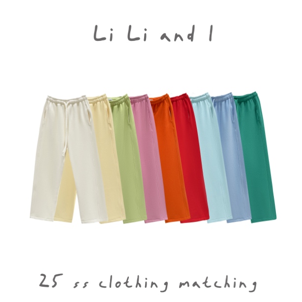 Li Li and I  「暖宝宝」卫裤双面毛毛加绒加厚松弛极简显瘦保暖