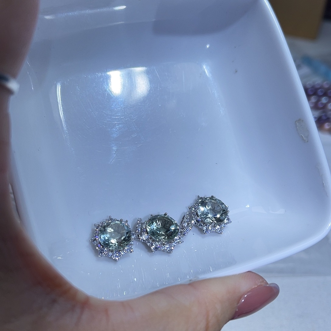 珠宝半成品水晶银S925镶嵌C62。        