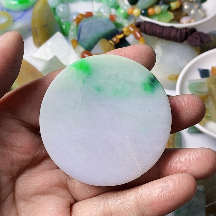 瞅***啥翡翠散珠天然翡翠A货