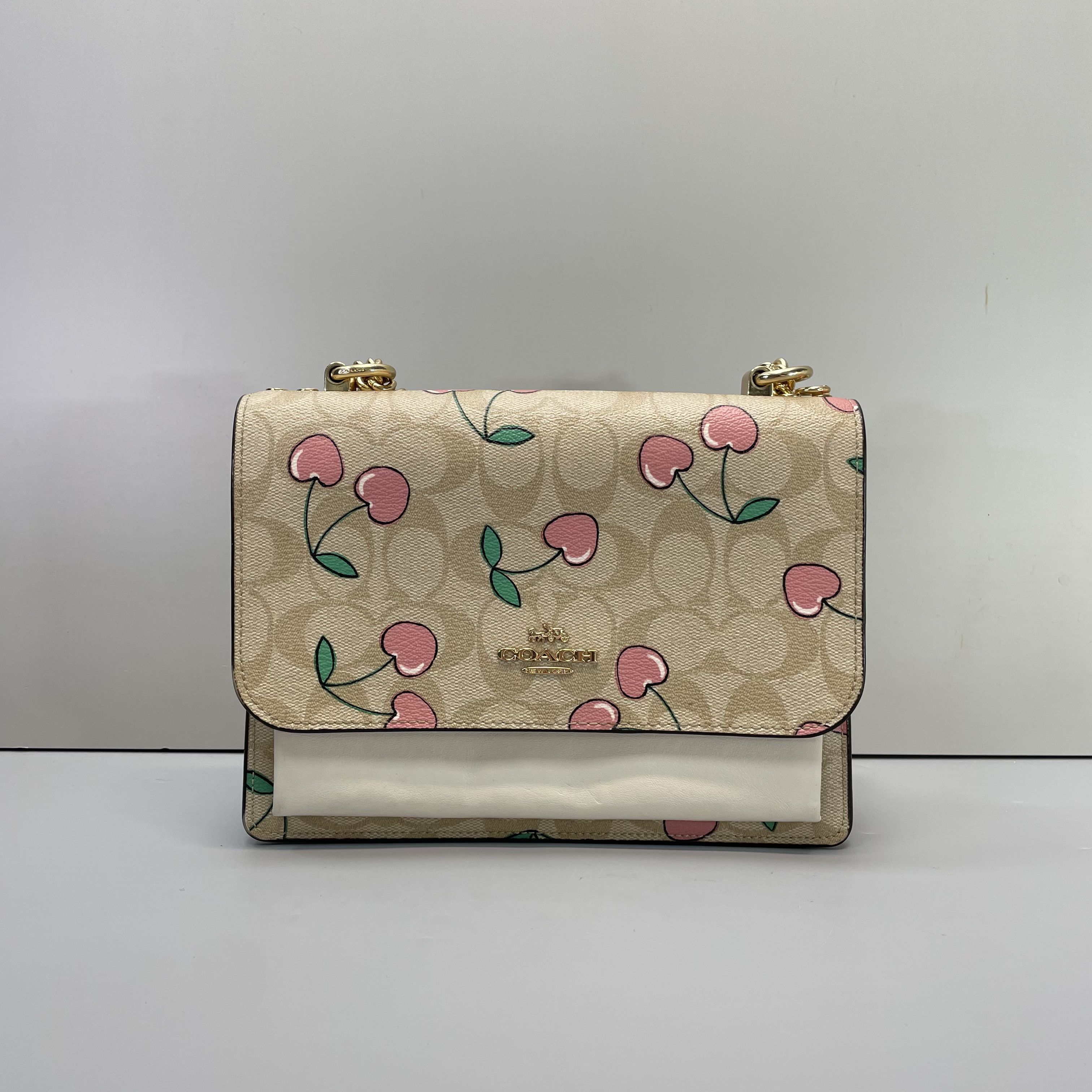 95新 COACH/蔻驰 小林/樱桃老花风琴包22*16*4cmB020608