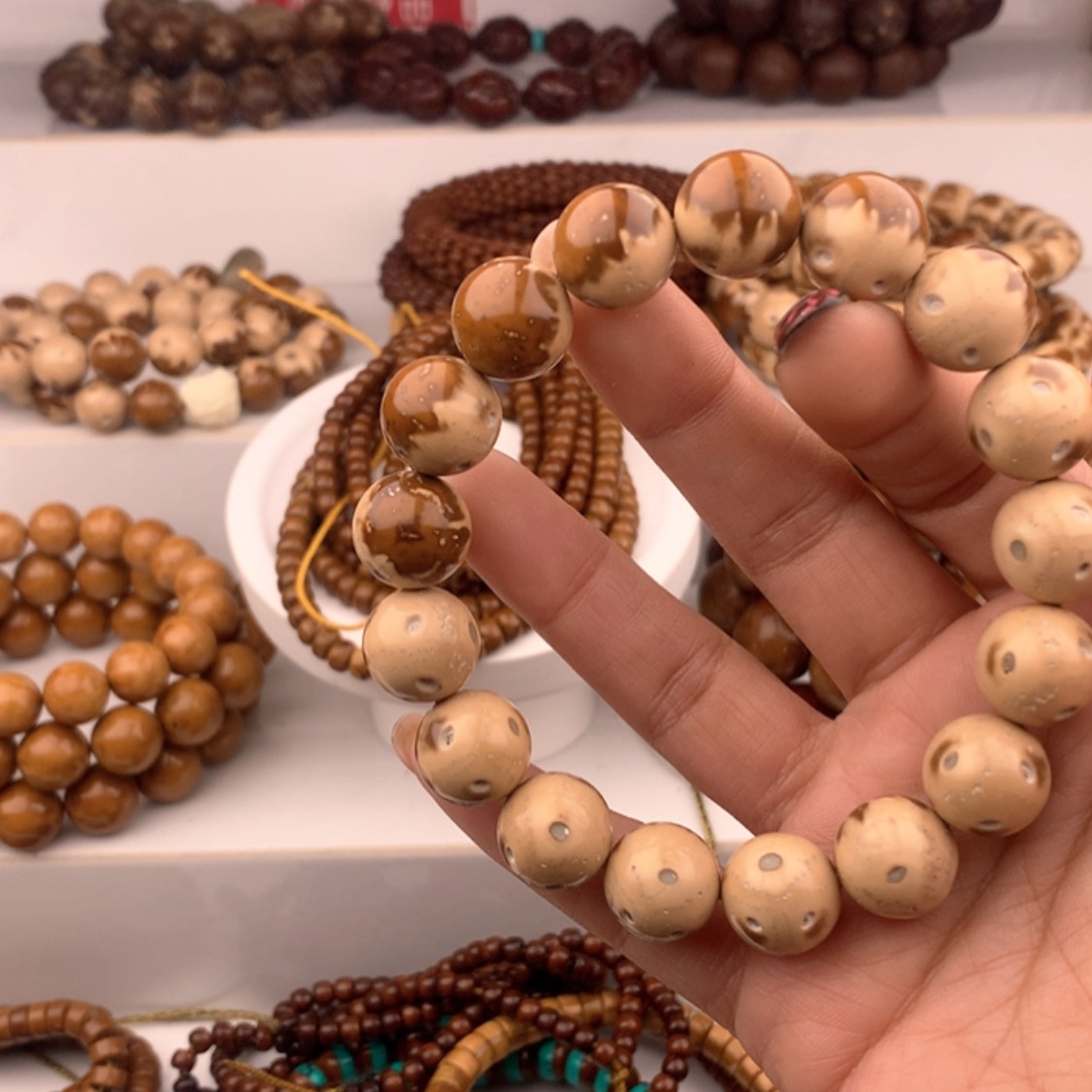 【闪购商品】紫金鼠手串半实心花皮熊猫13